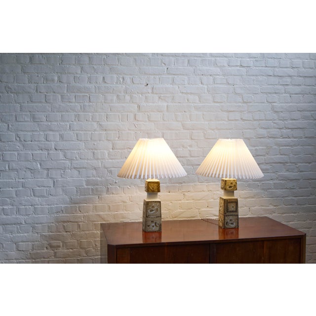 Pair of Danish Porcelain Baca Table Lamps by Nils Thorsson for Royal Copenhagen – 1960s This rare pair of Baca series...
