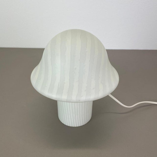 Glass Mushroom Zebrano Desk Light from Peill & Putzler, Germany, 1970s For Sale - Image 4 of 18