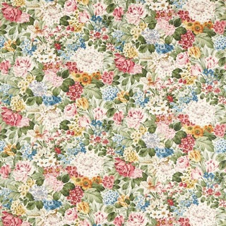 Sanderson Hydrangea & Rose Fabric in Chintz For Sale
