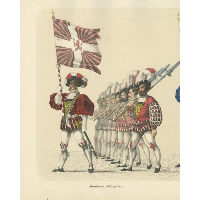 Mid 19th Century Heinrich Jenny, The Wine Merchants and Weavers Guilds a Show of Bernese Trade and Craft, 1855, Paper For Sale - Image 5 of 10