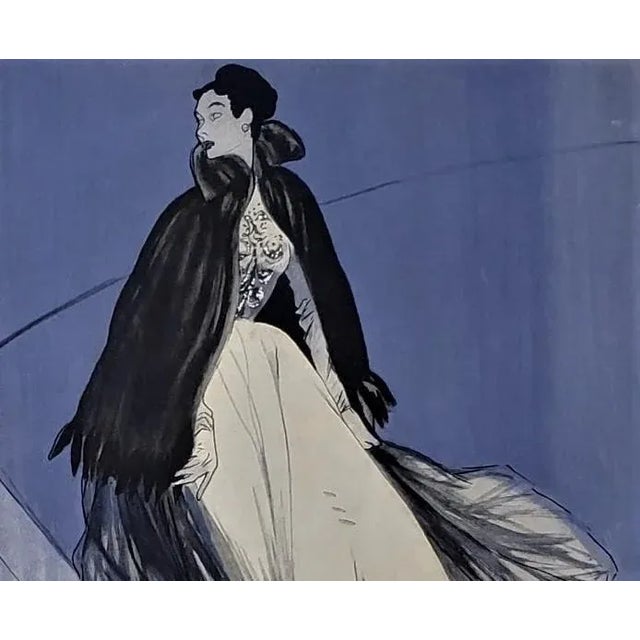 1948 Fashion Print by Gruau, Matted Set of 2 For Sale In New York - Image 6 of 8
