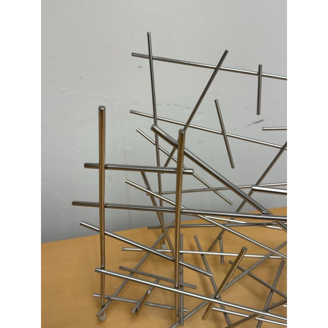 Fratelli Campana for Alessi Blow Up Stainless Steel Magazine Holder For Sale - Image 11 of 12