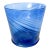 Vintage Mexican Large Cobalt Optic Blown Glass Champagne Cooler Ice Bucket For Sale