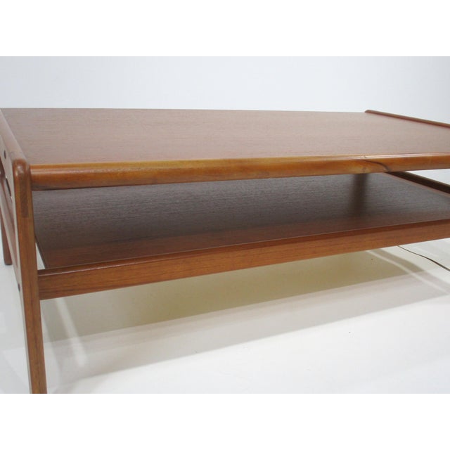 Wood Peter Hvidt Styled Teak Coffee Table Denmark For Sale - Image 7 of 8