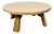 Vintage Rustic Brutalist European Round Oak Coffee Table , 1950s For Sale