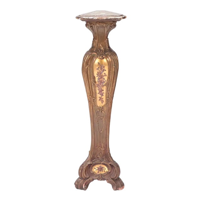 1900s French Bombay Pedestal With Paint Decoration For Sale