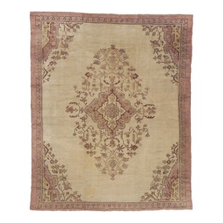 Antique Turkish Oushak Rug, 08'03 X 10'02 For Sale