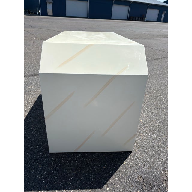 1980’s Milo Baughman Style Post Modern Desk For Sale - Image 10 of 12