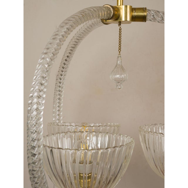 Vintage Murano Blown Glass Chandelier by Ercole Barovier for Barovier & Toso, 1930s For Sale - Image 10 of 14