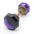 Mid 20th Century Pair of Vintage Octagon Dark Purple Glass Door Knobs For Sale - Image 5 of 6