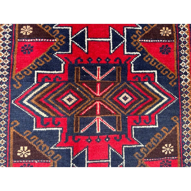 Vintage Belouch Tribal Afghan Rug For Sale - Image 4 of 6