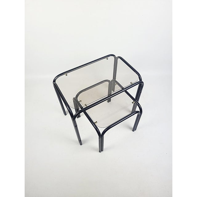 Vintage Glass Side Tables, 1980s, Set of 2 For Sale - Image 9 of 11