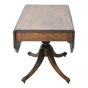 Early 19th Century Federal Period Mahogany Drop Leaf Carved Table New York Att. To Duncan Phyfe