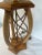 Coastal 70s Rattan Lamp With Twist Detail For Sale - Image 3 of 6