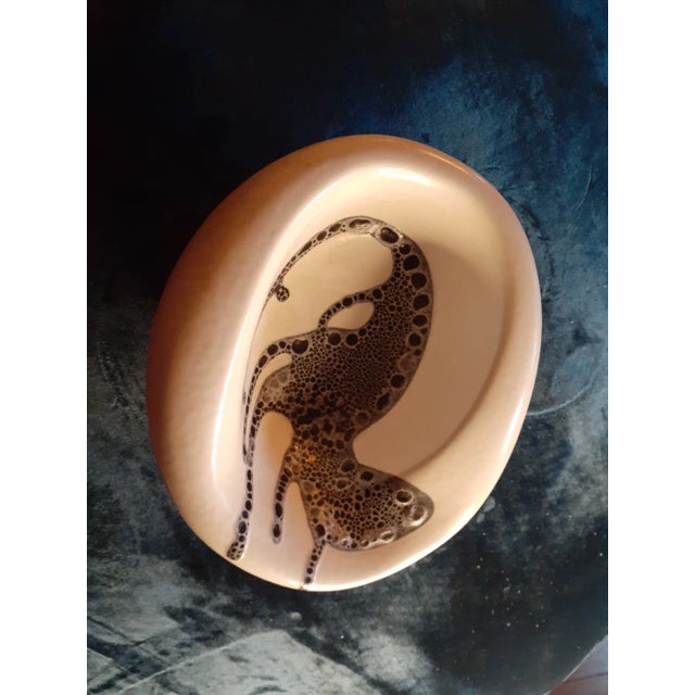 Vintage Artist Signed Art Studio Lapid Glazed Ceramic Bowl, Made in Israel For Sale In Dallas - Image 6 of 6