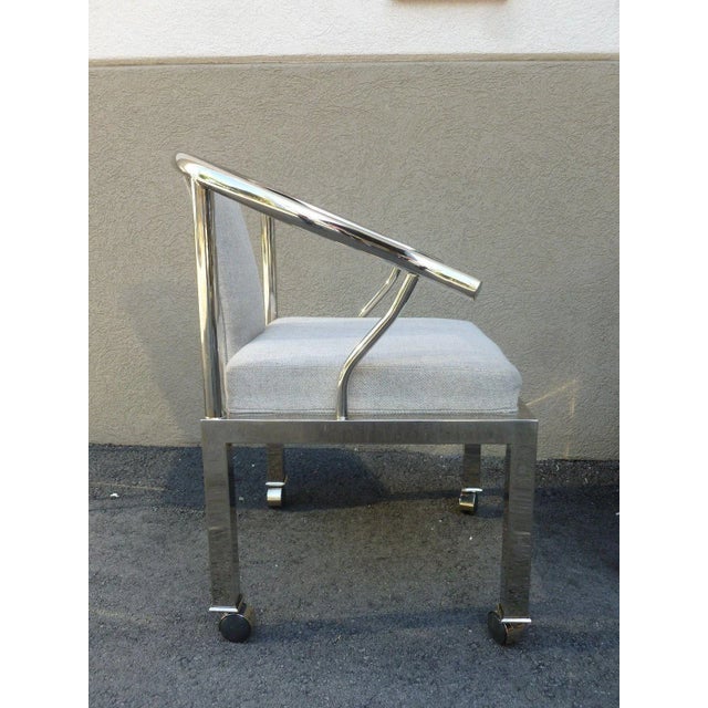 Chrome 1950s Mid-Century Modern Design Institute America Chrome Yoke Chairs - a Pair For Sale - Image 8 of 12