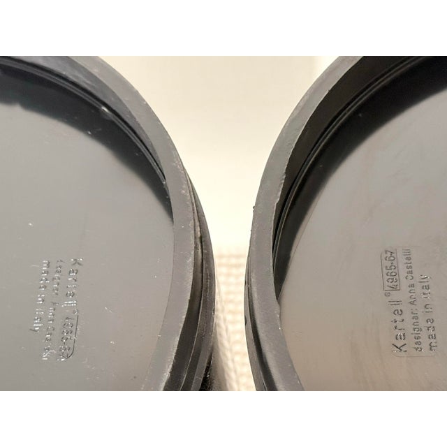 Pair of Black Kartell Componibili Storage Cabinets, Anna Castelli Ferrieri, Italy, 1970s For Sale In New York - Image 6 of 7