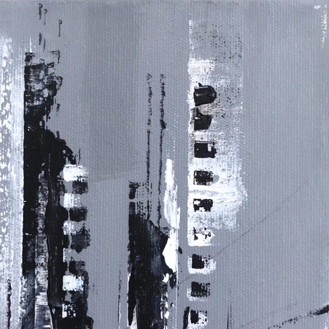 Contemporary ''Nc 05'' Black and White City Painting by Ivana Milosevic For Sale - Image 3 of 8