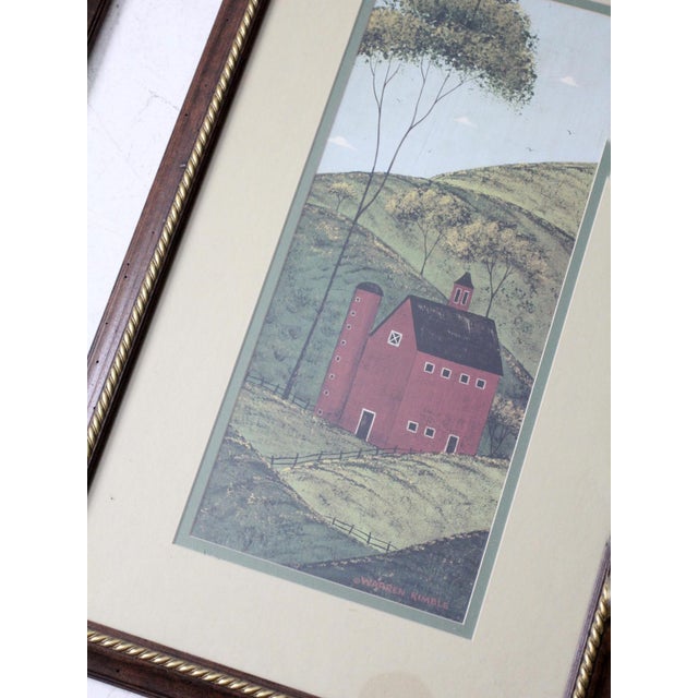 Vintage Warren Kimble Folk Art Prints : Brandon Barn & Brandon House - Set of 2 For Sale - Image 9 of 13