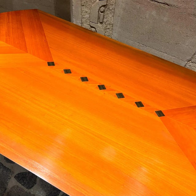 1990s Postmodern Italian Sculptural Dining Table Set Six Chairs Italy For Sale - Image 5 of 10