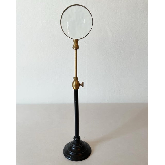 A wonderful vintage metal and brass telescoping desk magnifying glass. The perfect accessory!