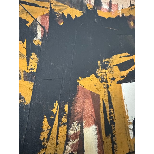 Hilton Leech, Earthquake, Abstract Mixed Media Painting, 1960s For Sale - Image 4 of 9