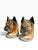 A charming pair of mid-century ceramic busts, likely from the 1950s or 1960s, featuring sculpted boxer dog heads with...