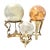 Vintage Marble & Onyx Decorative Spheres on Brass Pedestals – Set of 3 For Sale