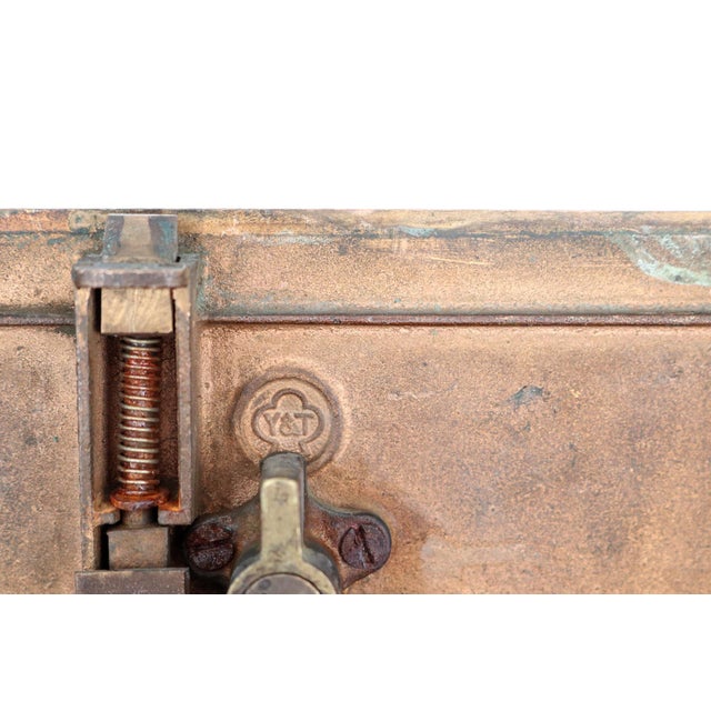 Bronze Antique Cast Bronze 708 United State Post Office Box Door For Sale - Image 8 of 8