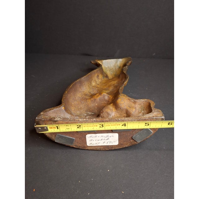Antique Cast Iron Mutt and His Bone Dog Doorstop 1930s Original Paint Greenblatt For Sale - Image 14 of 17