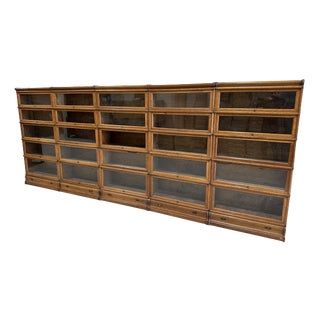Large Antique Bookcase from Globe Wernicke, 1890s, Set of 35 For Sale