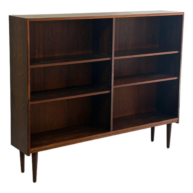 Vintage Danish Rosewood Bookcase - Mid-Century Modern Display Cabinet 1960s For Sale