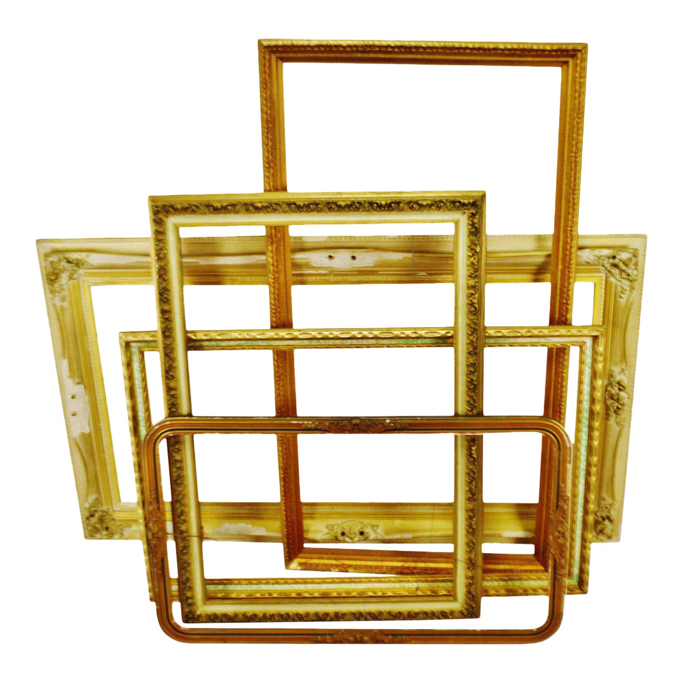 Vintage Large Wood Picture Frames Group of 5 Chairish