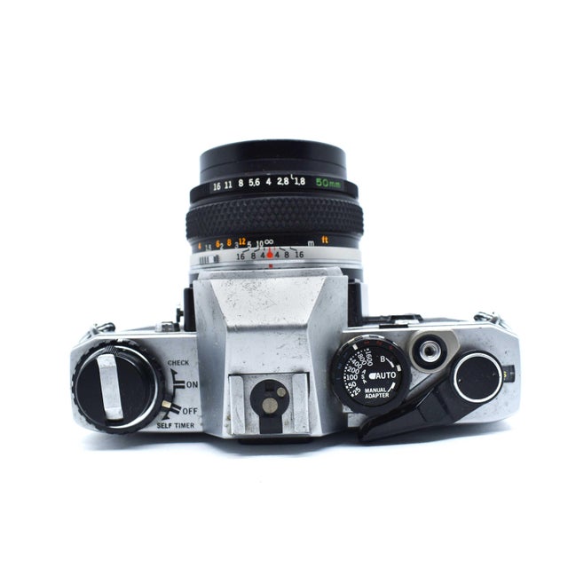 1970s 1970's Olympus Om-10 35mm SLR Camera With Zuiko 50mm Lens - Japan For Sale - Image 5 of 8