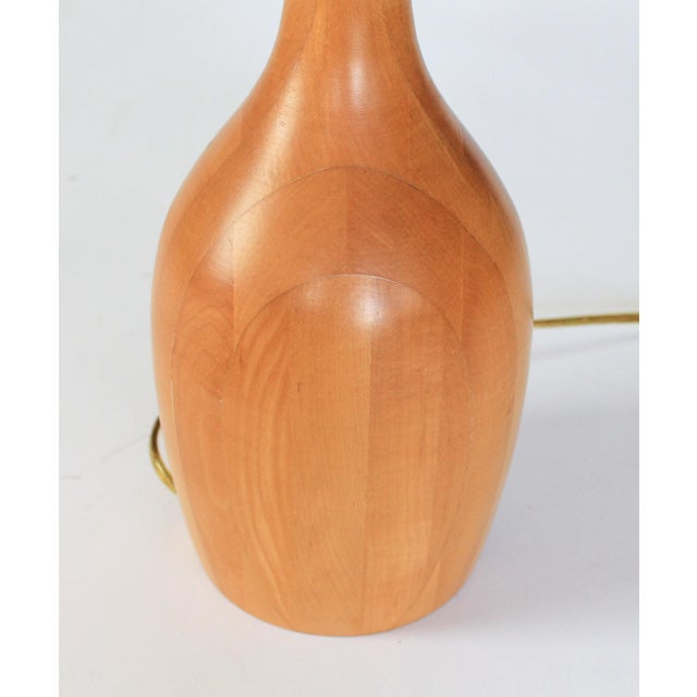 Vintage Hand Turned Wood Table Lamp For Sale - Image 10 of 10