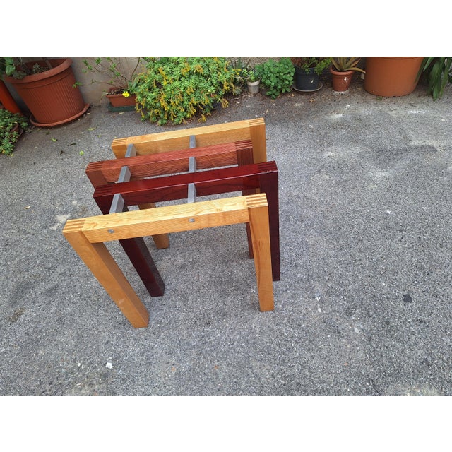 Vintage Dining Table in Veneered and Lacquered Wood by Giovanni Offredi, 1990s For Sale - Image 6 of 14