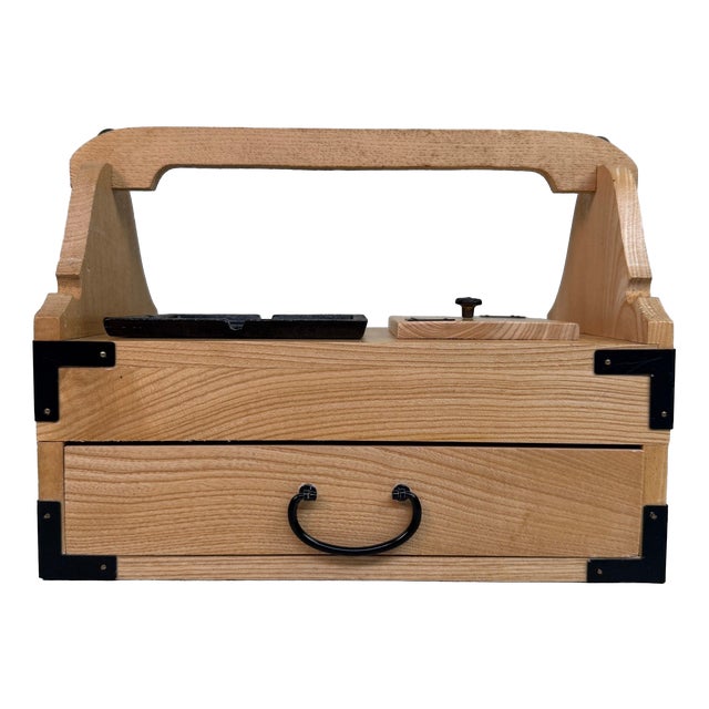 Japanese Wooden Tabako-Bon, 1980 For Sale