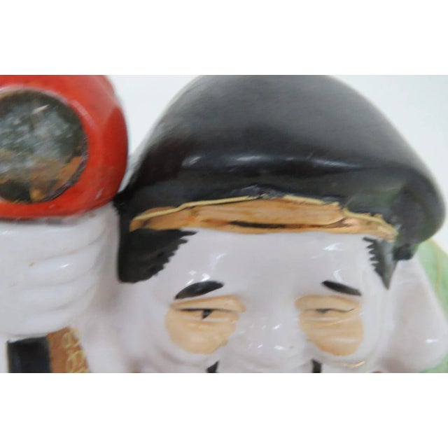 Japanese Porcelain Moriage Daikuko Kamotsuru Sake Bottle Decanter For Sale - Image 11 of 11