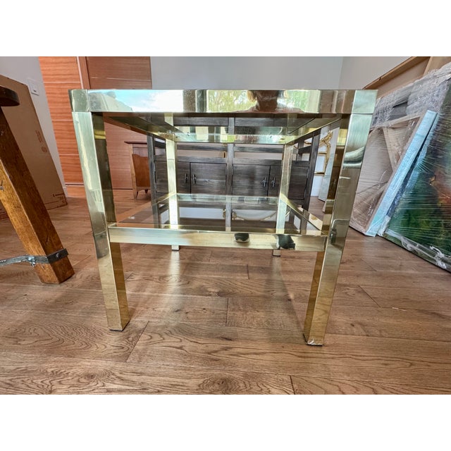 Modern Brass Nightstand Vintage 1970's For Sale - Image 9 of 10