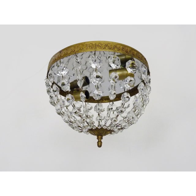 1960s Vintage Two-Light Crown-Shaped Ceiling Light, 1960s For Sale - Image 5 of 7