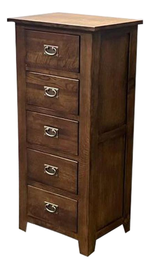 Mission 5 Drawer Lingerie Dresser - Walnut