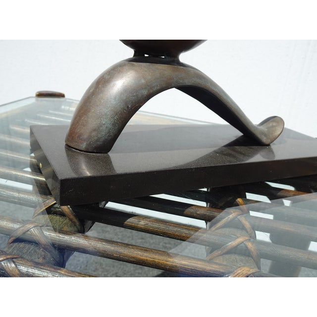 Vintage Bronze Balancing Swimming Otters Statue ~ Sculpture For Sale - Image 12 of 15