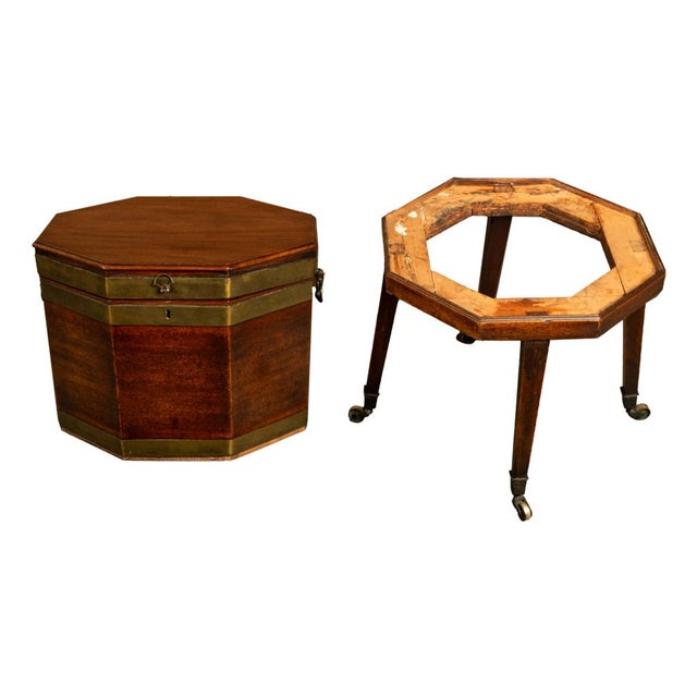Antique 18th Century Georgian Mahogany & Brass Bound Wine Cooler Cellarette 1780 For Sale - Image 15 of 17