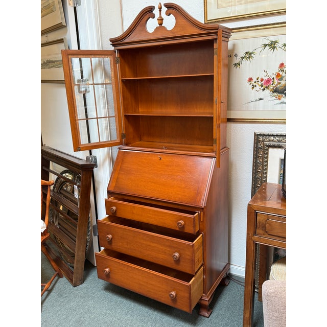 Early 20th Century Early American Chippendale Style Secretary Desk For Sale - Image 5 of 14