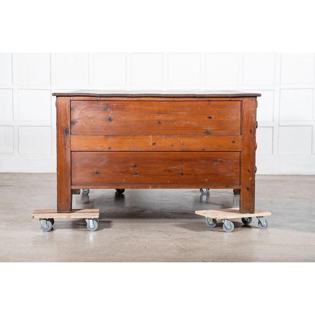 Large 19th Century English Pine Double Sided Work Table, 1890 For Sale - Image 11 of 18