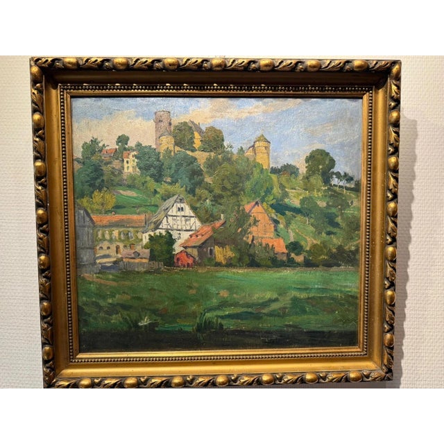Friedrich Fennel, Landscape Composition, Oil Painting on Canvas, Framed For Sale - Image 13 of 13
