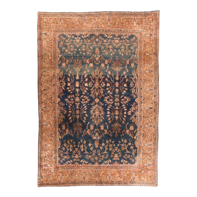 Antique Mohajeran Sarouk Rug 8'7'' x 12'5'' For Sale