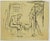 Watercolor on paper reaiized in 1940s. Hand signed in pencil lower right. An evocative and characterful drawing by Mino...