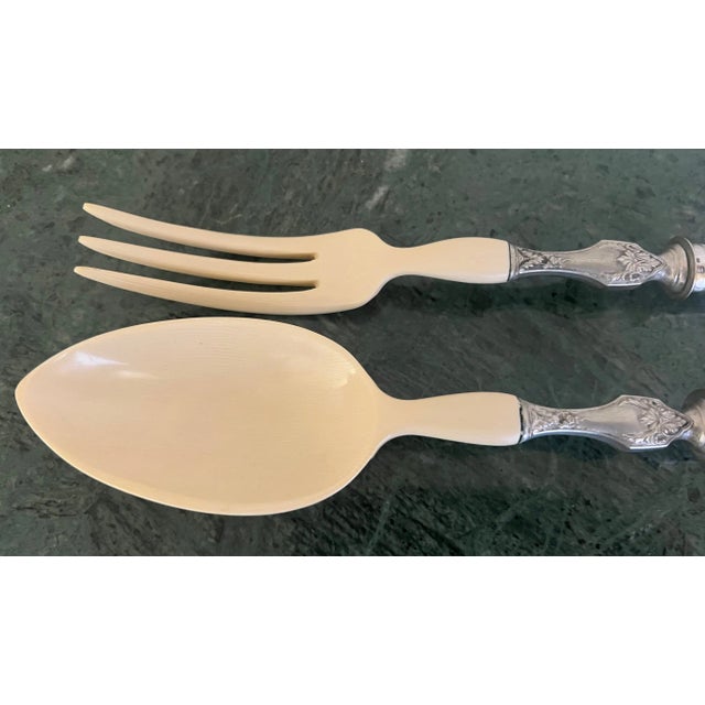 French Serving Set by Grunthaler, Sterling Handles, C. 1920's For Sale - Image 9 of 12