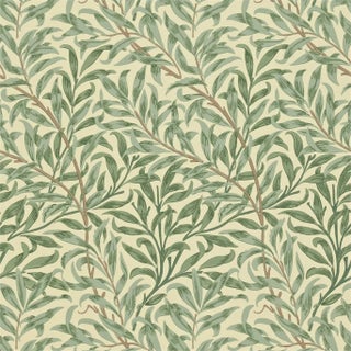 Morris & Co Willow Boughs Wallpaper in Light Green - a Sample For Sale
